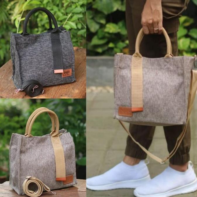Tas Jogja Sling Bag Kanvas Goni Handbag Premium Sling Bag Tas Bahu Asli Jogja / Tas Tenteng Slempang