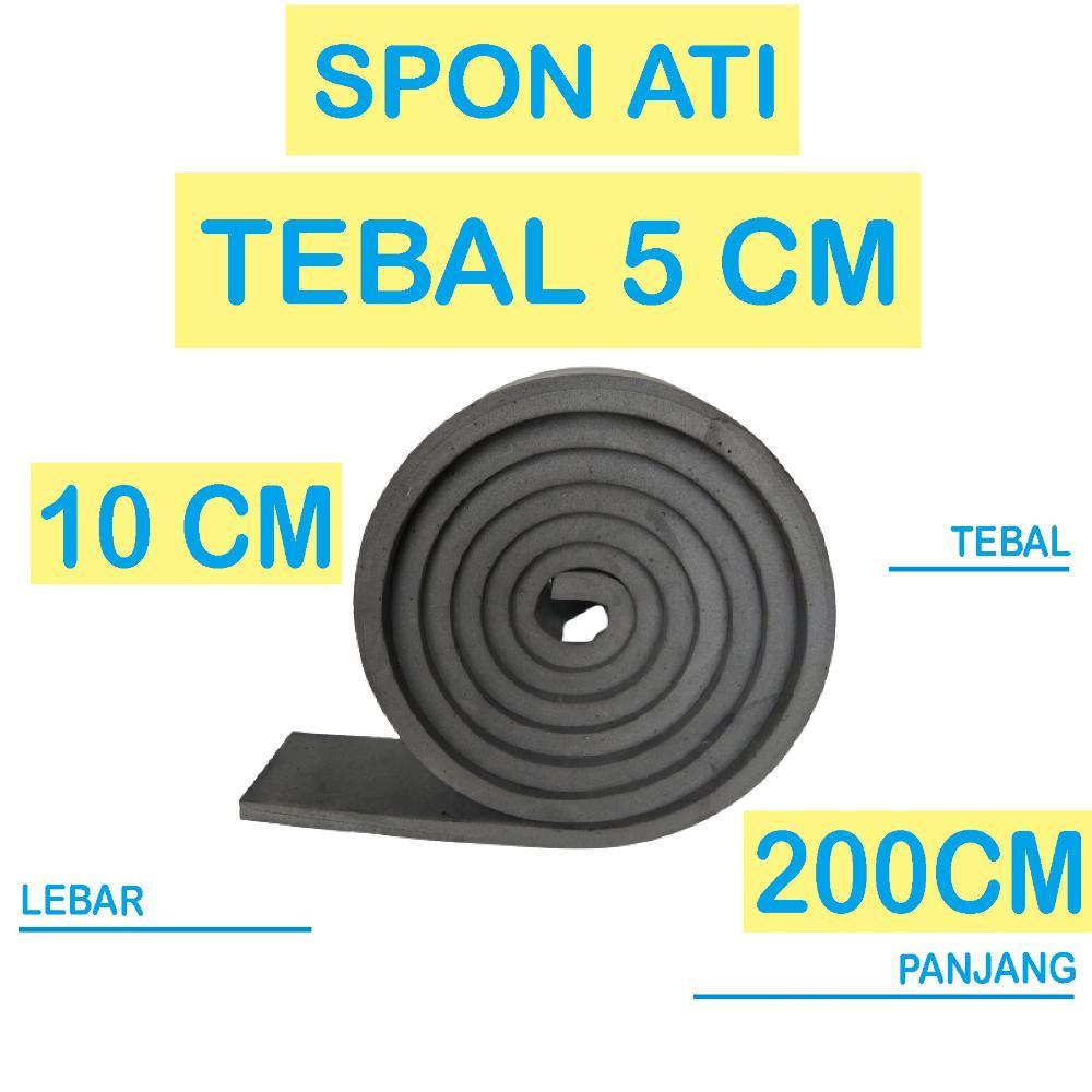 SPON ATI / BUSA ATI / SPON EVA TEBAL 5 CM WARNA HITAM UKURAN 200 CM X 10 CM