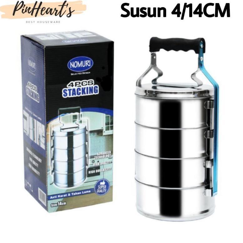Best Sale Rantang Stainless Steel Nomuri Susun 4 Tebal Food Grade