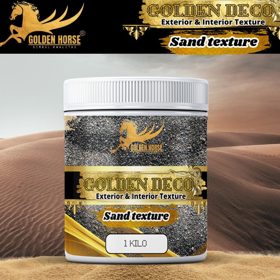 Cat Dinding Sand Texture Golden Deco 1 Kg - Golden Horse