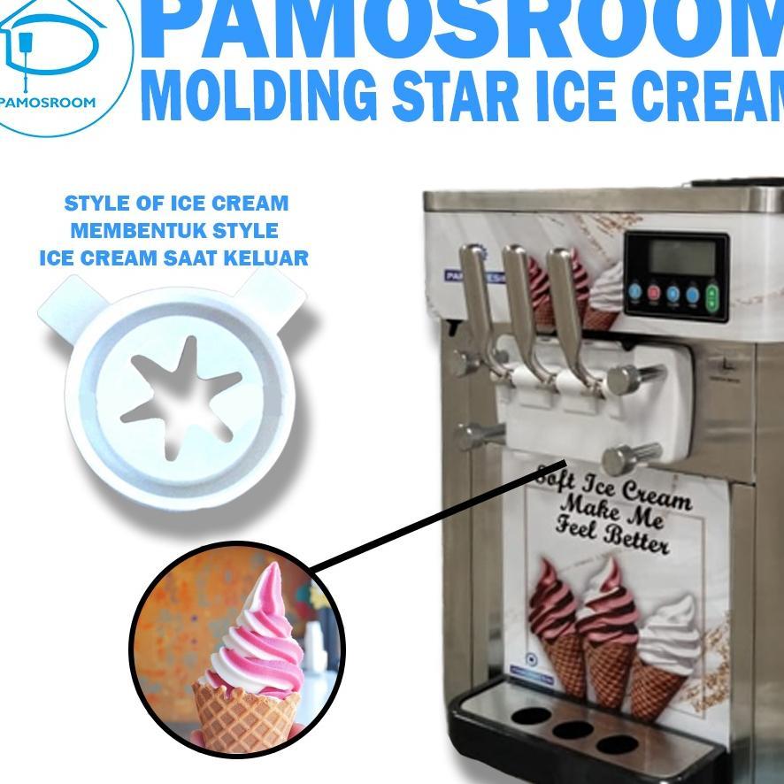 Pamosroom Sparepart Molding Star Mesin Soft Ice Cream Gpm 818T Dan Gpm 818F Moulding Cetakan Bintang