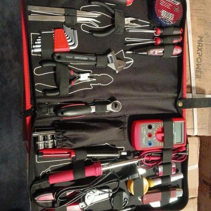 Ready Maxpower 40Pcs Electronic Tool Set / Peralatan Tukang Listrik Maxpower 40Pcs
