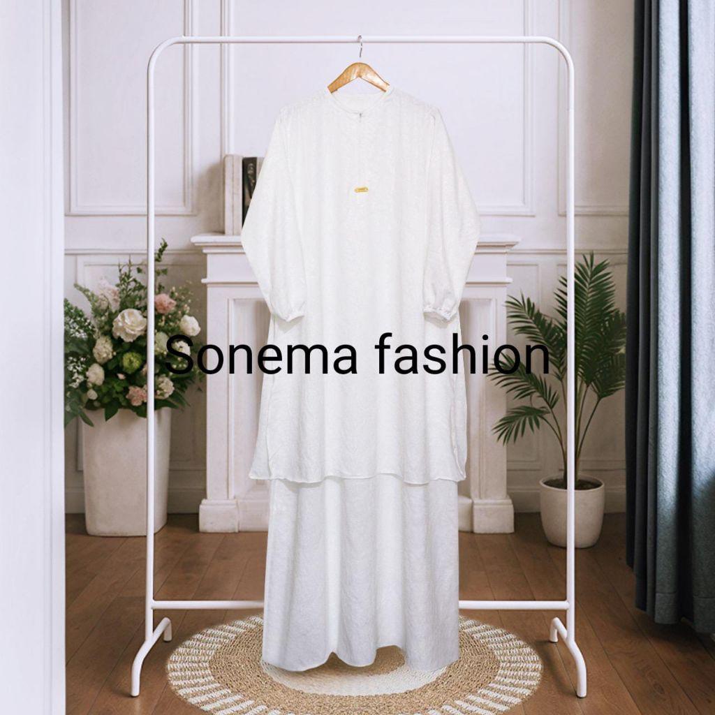 Gamis Malaysia Bahan Embos Premium Terbaru 2025/Gamis Simple Tapi Mewah/Gamis Kondangan
