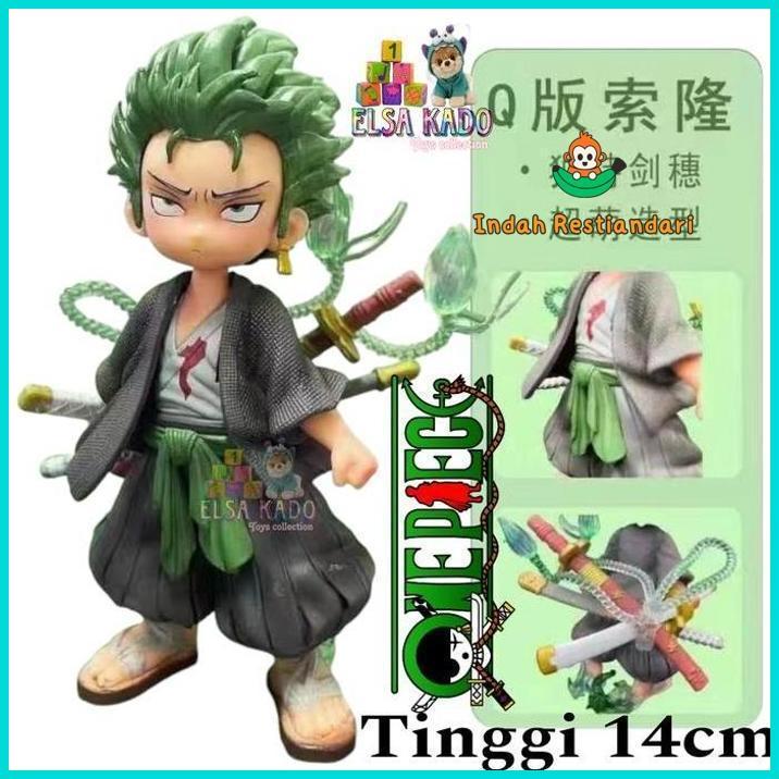 Action Figure Roronoa Zoro Samurai Ver Q Version One Piece Anime