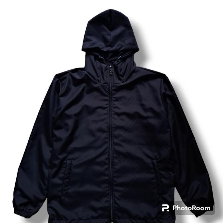HOT SALE [BESTSELLER]JAKET RUNNING POLOS UNISEX CASUALOUTFIT/JAKET PARASUT POLOS JUMBO PRIA WANITA B