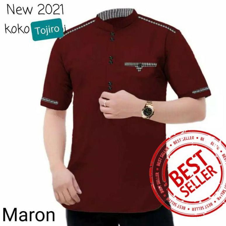 BIG PROMO NEW TOJIRO BAJU KOKO PRIA KOKO TOJIRO LENGAN PENDEK BAJU MUSLIM PRIA
