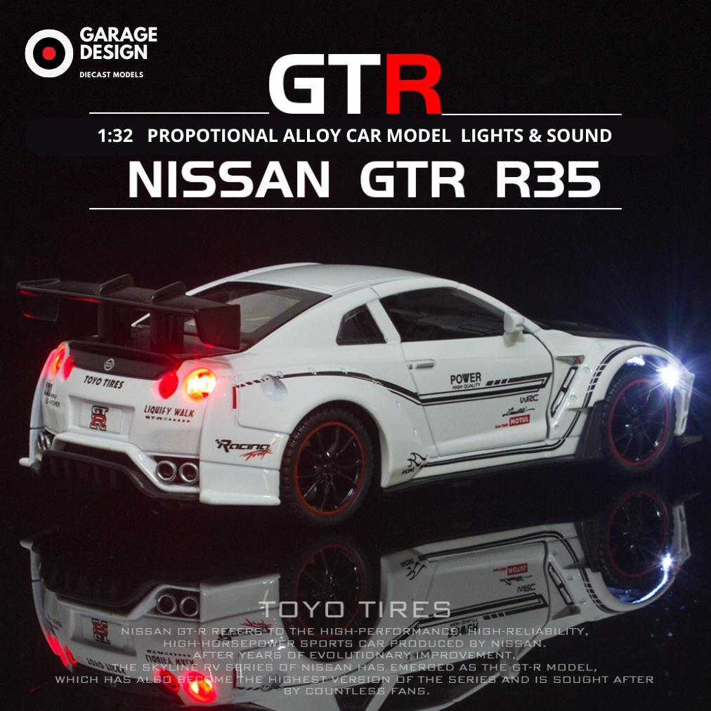 Miniatur Diecast Mobil Nissan GTR Diecast 1:32 - Miniatur Mobil Pajangan Nissan Skyline GTR R35 / R3