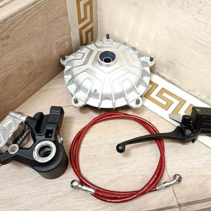 * CAKRAM DISC BRAKE SET GSCOOTER VESPA PX SERIES EXCEL AS BESAR ORIGINAL ''