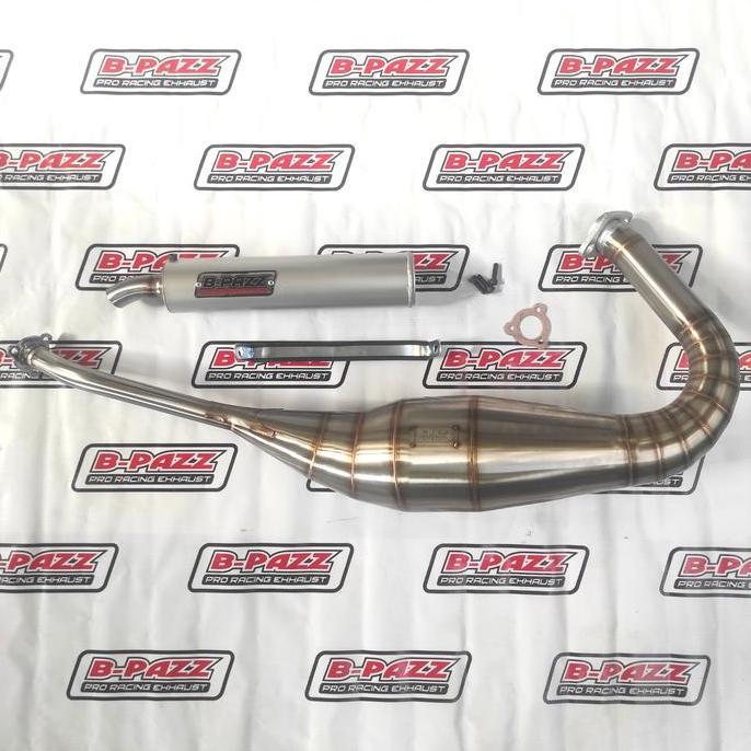 Knalpot B-PAZZ Ninja SS / R / RR Model Kolong Kobra Perut Stainless / Galvanis Poles Vernis Silencer