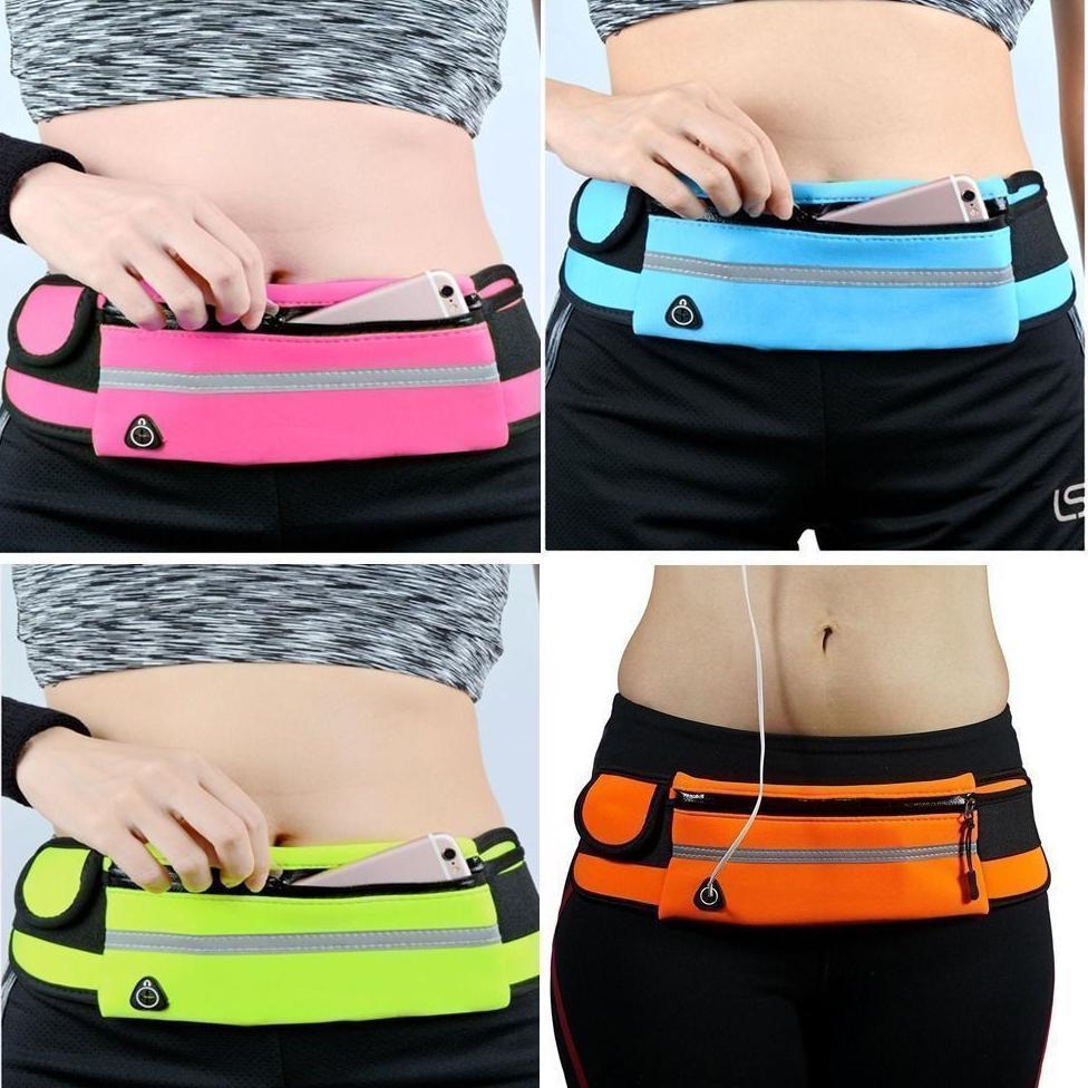 Kaylastoree - Tas Pinggang Lari Running Belt Olahraga Pria Wanita Anti Air Holder Botol Minum