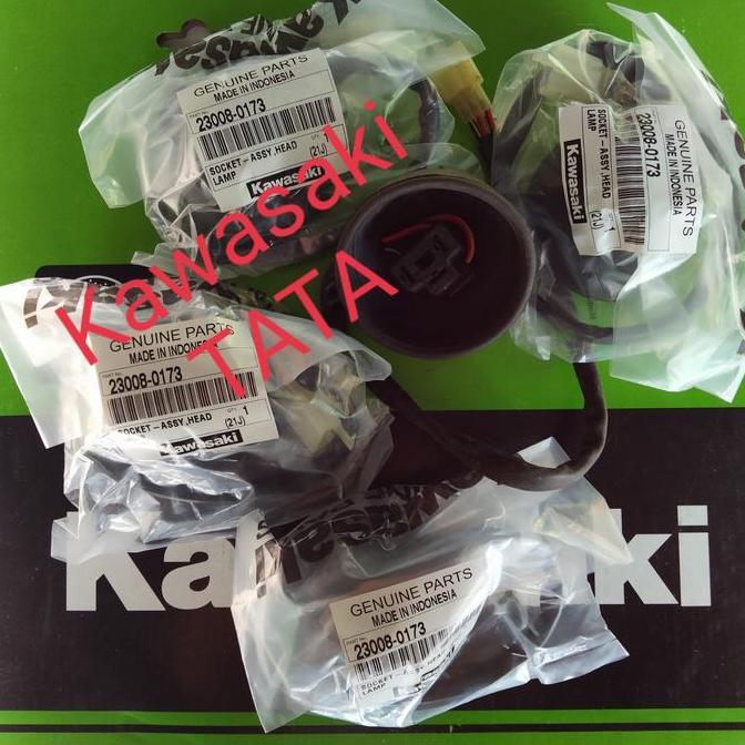 Soket bohlam lampu depan KLX, D-Tracker. Kawasaki.