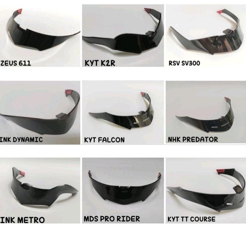 HOT SALE SPOILER HELM AKRILIK  | AKSESORIS HELM NHK ZEUZ KYT RSV INK