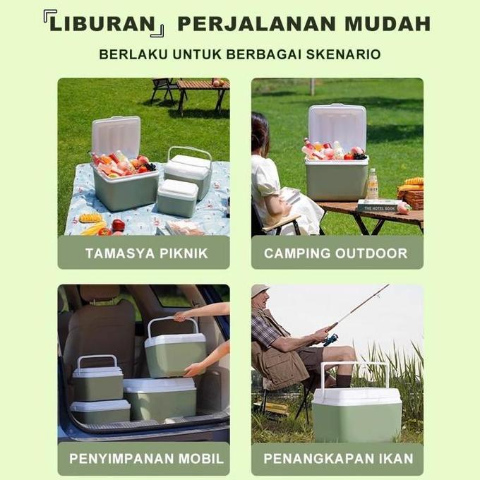 Tmpt- Wildjoy Camp Cooler Box Kotak Makan Siang Serbaguna Ekstra Besar Tahan Air Dan Anti Bocor Tas 