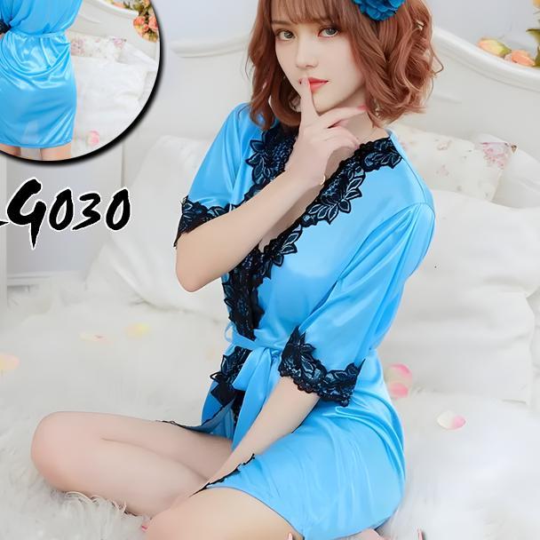Lareyna Aravenda Set Lingerie Sexy + G String Model Kimono List Renda Lace LG030