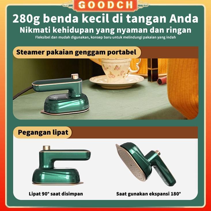 hot sale goodch setrika portable mini uap alat setrika genggam anti kerut, usb rechargeable, mudah d