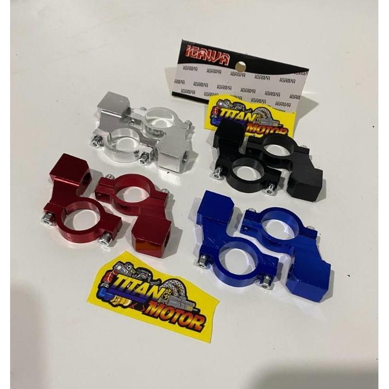 Breket dudukan spion CNC Impor Universal motor beat vario mio mio j scoopy vixion vario 110 150 DLL 