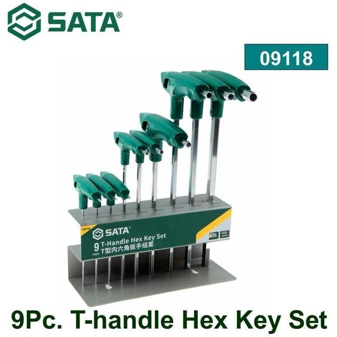 LEONHART SATA Kunci Handle T Hex 09118 - 9Pcs T-handle Hex Key Set Sata Tools