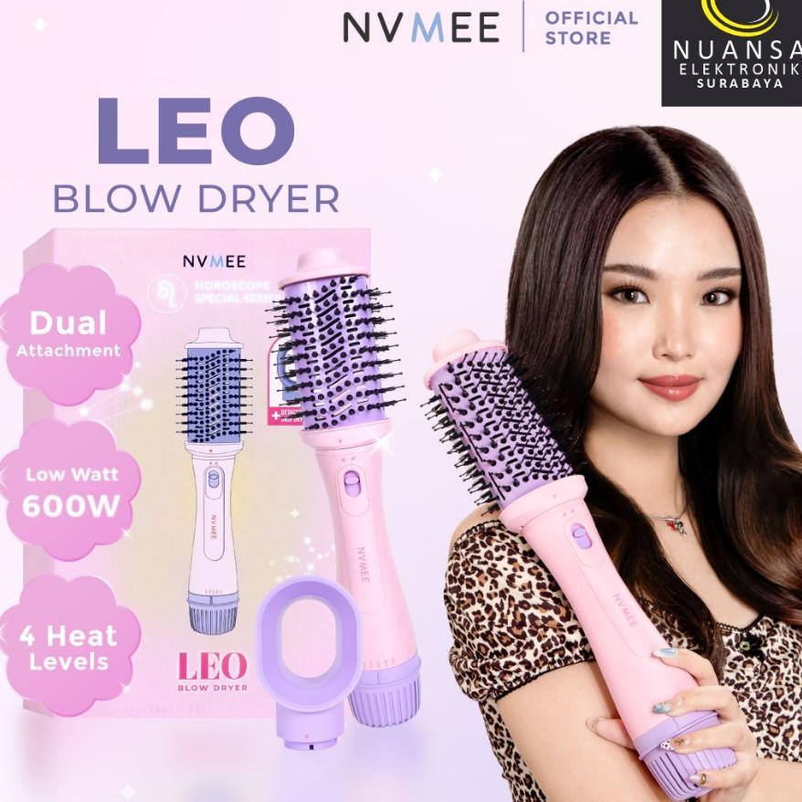 Nvmee Leo 2In1 Blow Dryer Hair Dryer Sisir Pengering Rambut Hot Air 2In1 Low Watt Hairdryer