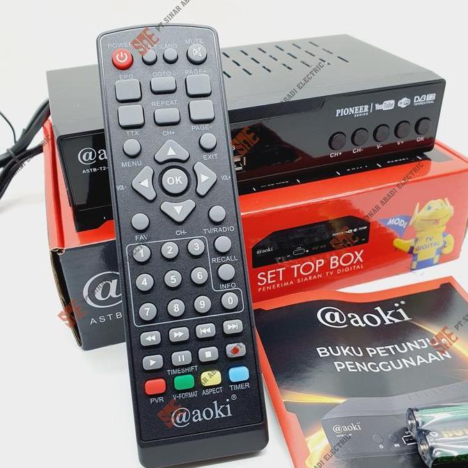 Set Top Box TV / Aoki STB Digital Receiver Antene TV Digital Siaran TV