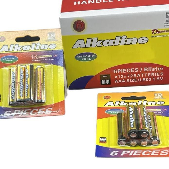 Ready DYNAMAXX Baterai Alkaline  AA /AAA Batu Battery Tipe A2/A3 Sebox isi 72 pc murah