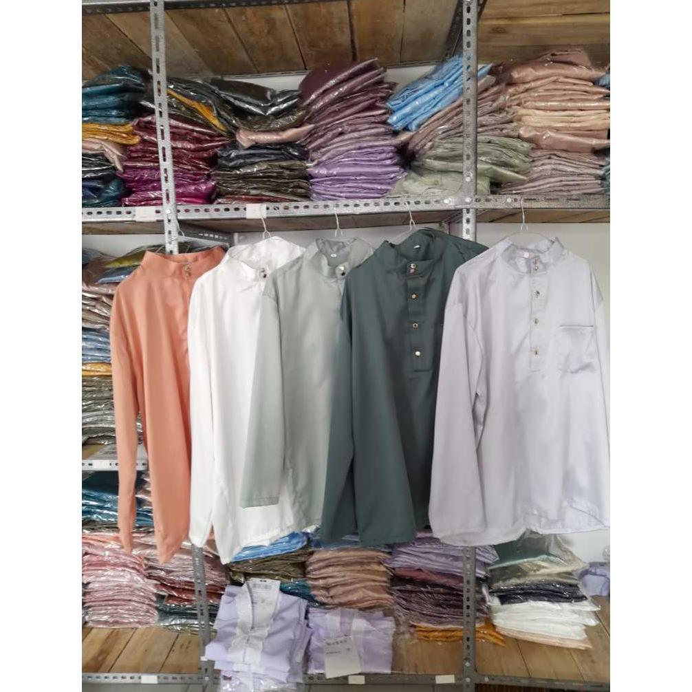 Hot Deals 1 Stell Baju Melayu Teluk Belanga Pria Trend Warna 2024