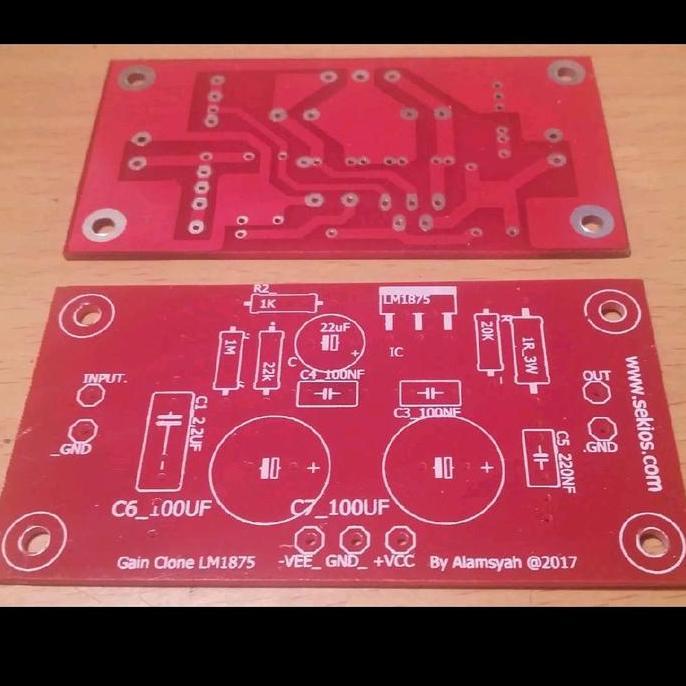 PCB TDA2050 TDA 2050 LM1875 LM 1875 GAIN CLONE MONO BAHAN PERTINAX BBM27
