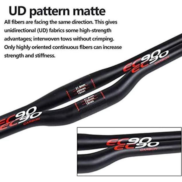 Handlebar MTB EC90 Carbon Stang MTB Flat Riser Stang
