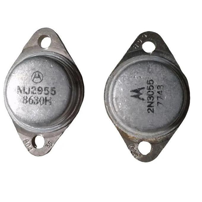 TRANSISTOR 2N 3055 2N3055 AND MJ 2955 MJ2955 MOTOROLA ORIGINAL NOS BBM27