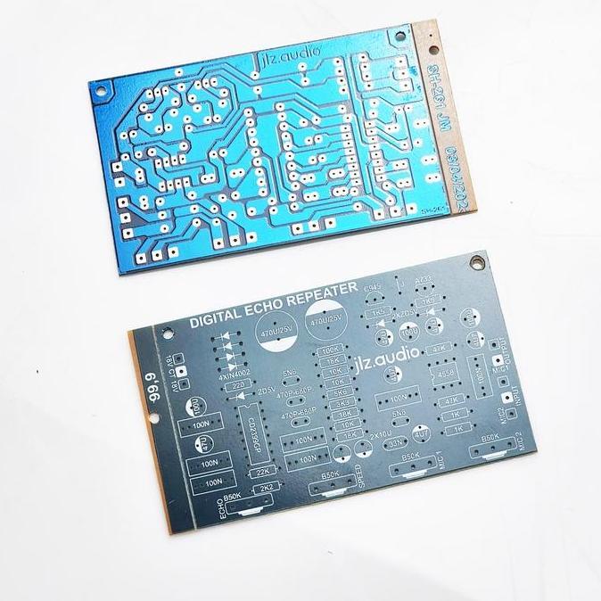 PCB KIT ECHO 2 MIC SUPER DIGITAL REPEATER REVERB PLUS SIMETRIS 4 POTENSIO omlemon66 Ayo Beli
