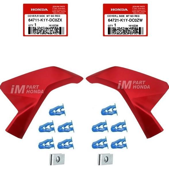 64711-K1Y-DC0ZX 64721-K1Y-DC0ZW Cover Sambungan Sayap PCX 160 K1ZV 2025 - Sekarang Merah Dof