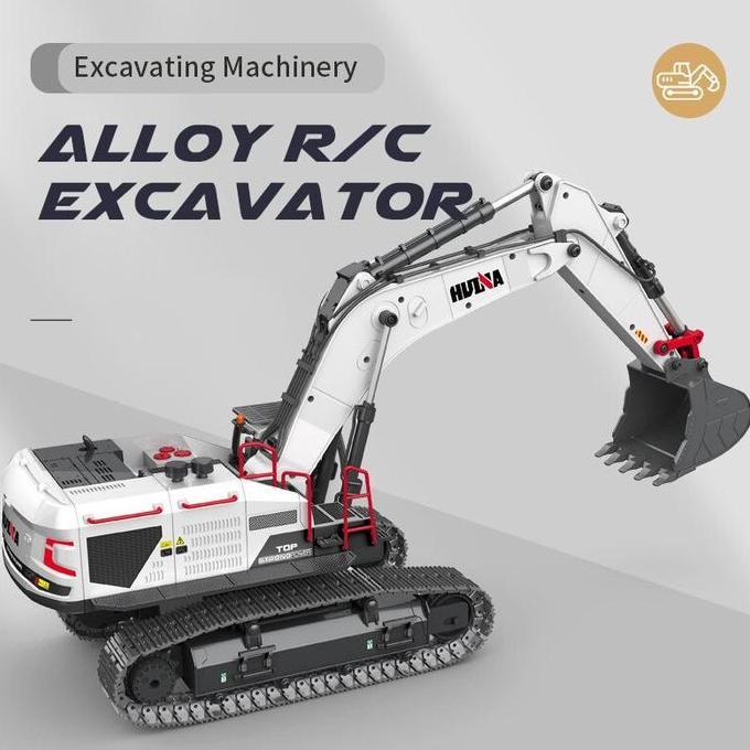 HUINA 1594 RC TRUK EXCAVATOR ALLOY 1/14 GRABBER DRILL ALAT BERAT JH27