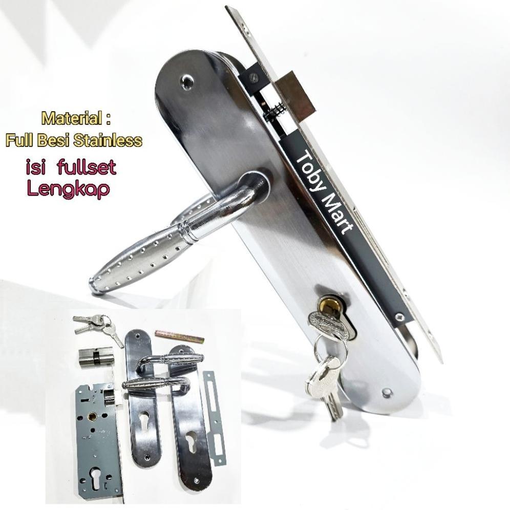 NEW Kunci Pintu Rumah Besar /handle 1 set kunci pintu 25cm - kunci pintu rumah ongkel gagang pintu r