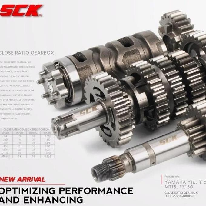 Gear ratio gi rasio 6 speed jupiter mx new,mx king,vixion,r15 sck racing malaysia.