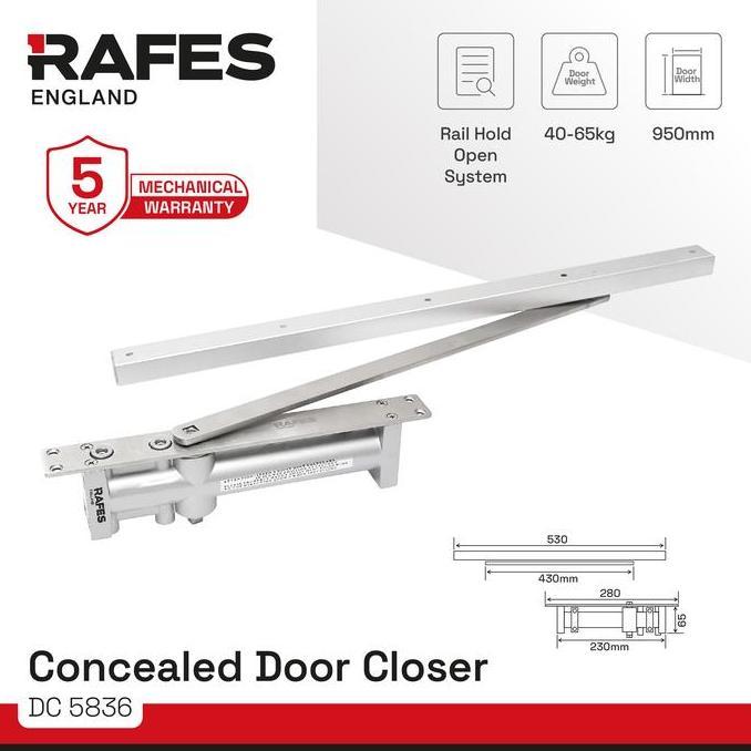 Baru- Rafes Door Closer Tanam/Concealed Door Closer Rafes - Dc 5836
