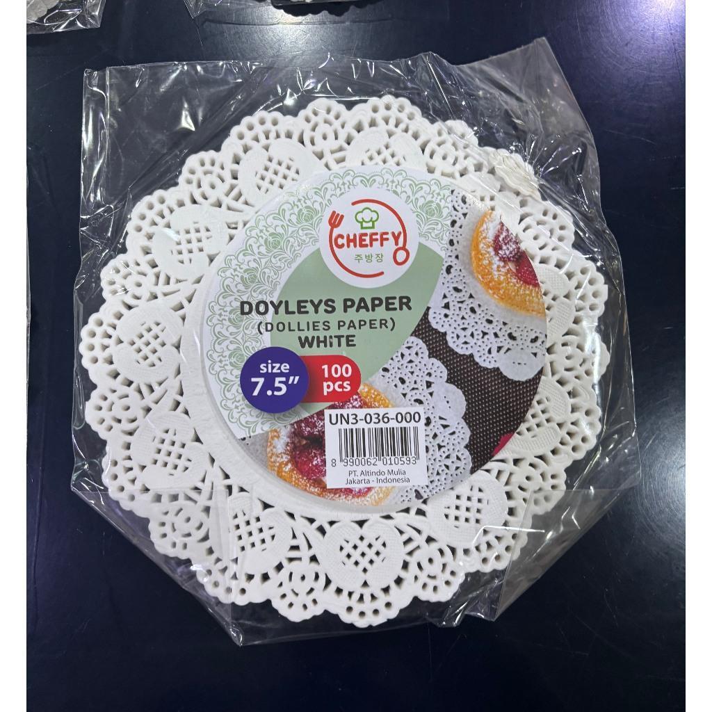 Doilies Doiles Paper Round White Kertas Renda Alas Kue Roti Kertas Doilies Doyleys Kertas Dolis