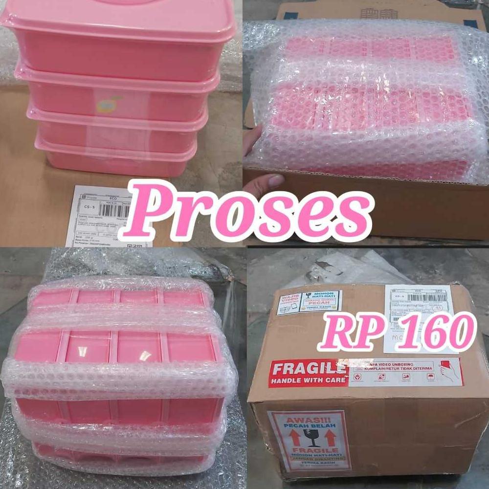 NEW PRODUCT RPS 160-4 160-3 RANTANG SUSUN PLASTIK SEGI /RANTANG PIKNIK SUSUN 4 PINK GOLDEN LEMON