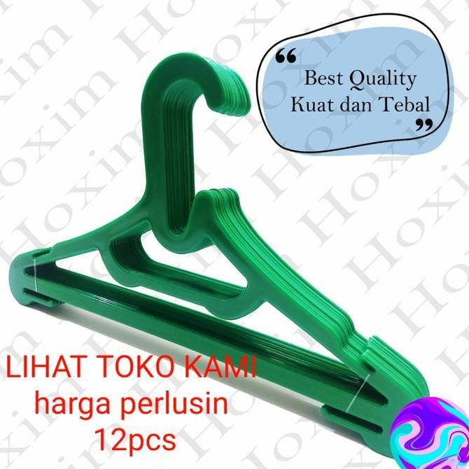 Youbee- Hanger Gantungan Baju Plastik Warna Pp Hijau Hoxim Tipe Spider