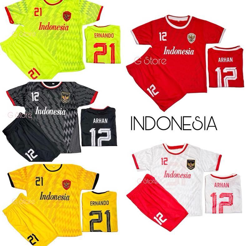 Original Cod / Setelan Baju Bola Timnas Indonesia Terbaru / Jersey Futsal Timnas Negara Termurah / S