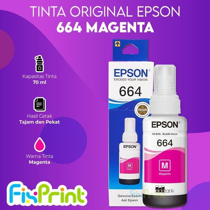 Pixy- Tinta Epson 664 T664 T6641 Black Hitam Color Rna L360