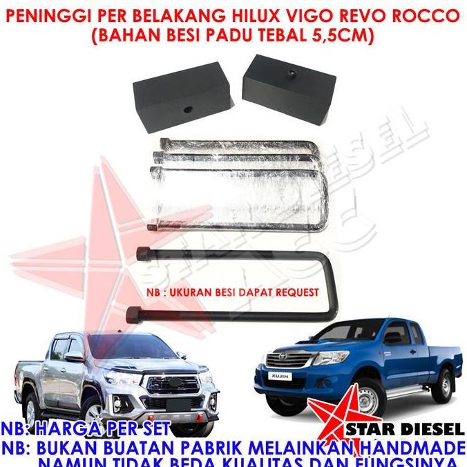 BEBAS ONGKIR - GANJALAN PER BELAKANG HILUX VIGO REVO BODY LIFT SHOCK BELAKANG TOYOTA