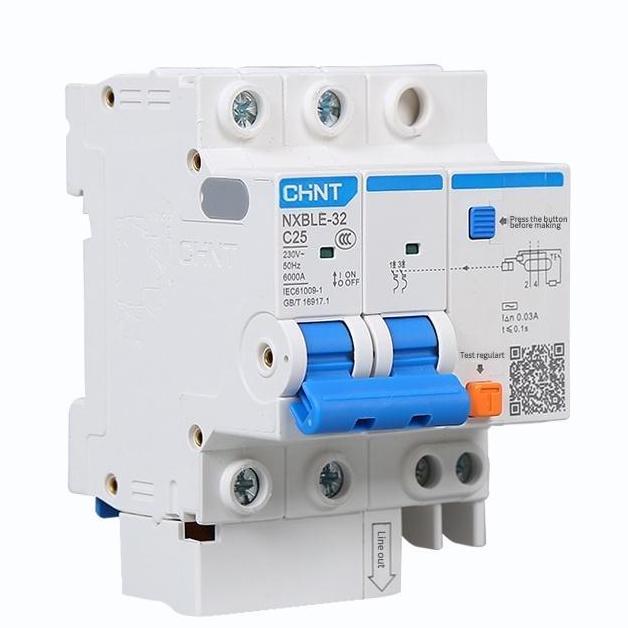 Kit- Rcbo Chint Elcb + Mcb 1P+N 30Ma 6A 10A 16A 20A 25A Cocok Untuk Aplikasi Earth Leakage Circuit B