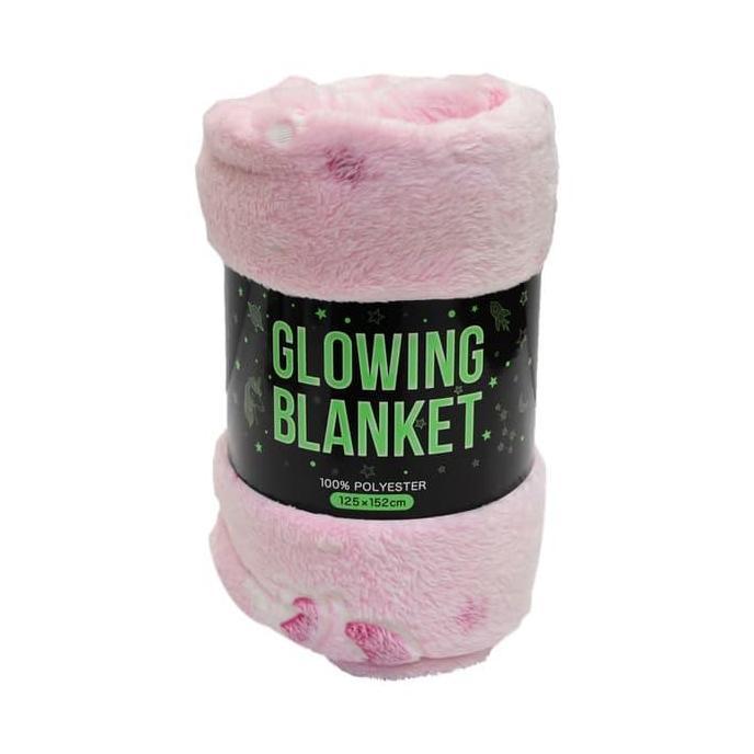 INFORMA - SELIMUT BLANKET GLOWING UNICORN PINK 125X152CM