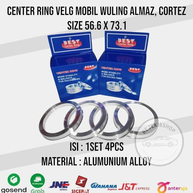 CENTER RING VELG MOBIL WULING ALMAZ, CORTEZ 56,6 X 73.1 (1SET 4PCS) PROMO