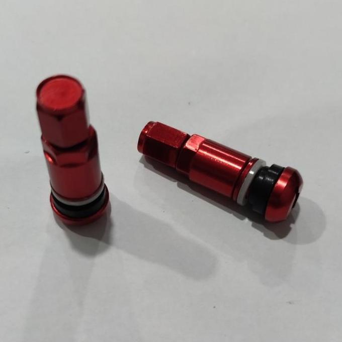 1 BUAH PENTIL TUBELESS ALLOY / ALUMINIUM WARNA MERAH MIRIP LENSO VENOM 5 & 6 READY