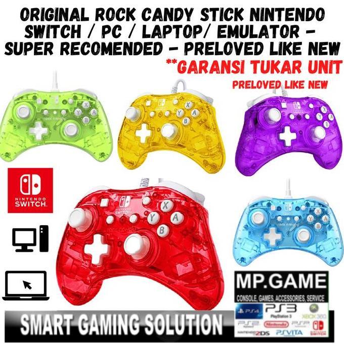 daramanual - rock candy original stik switch laptop pc wired joystick gamepad