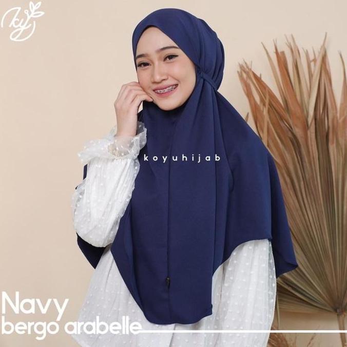 Veil- Koyu Hijab Bergo Instan Arabelle Super