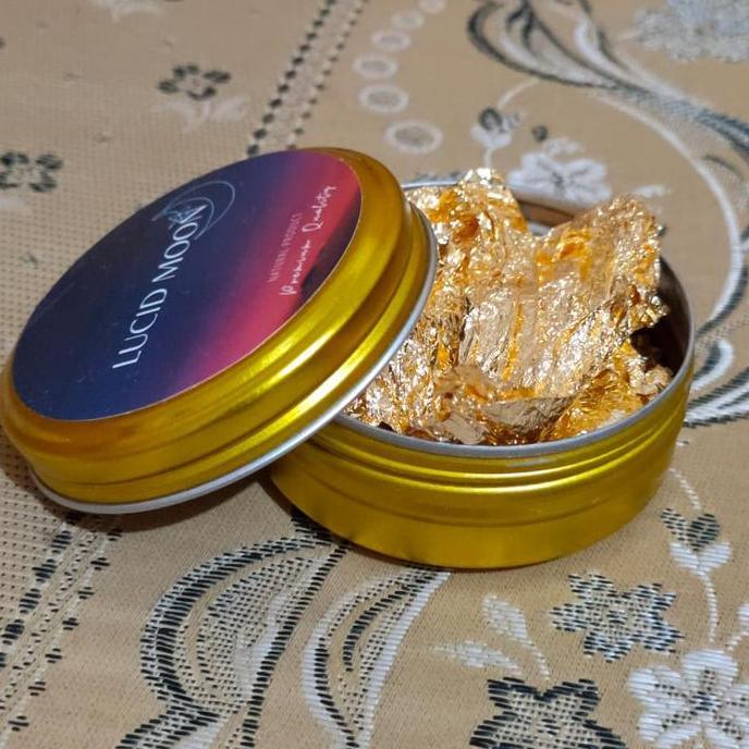 Disc- Gold Leaf Mini Jar Gold Sheet Leaf Hiasan Kue