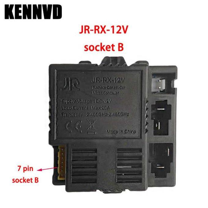 LEONHART Receiver Remot Mobil Aki JR-RX-12V Socket B 7pin Receiver Mobil Aki 12v Mainan Anak Remote 