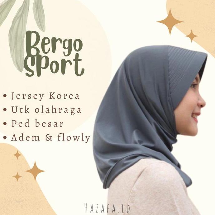 Bergo jersey Hijab sport Jilbab bergo jersey Hijab bergo jersey Sporty Instan