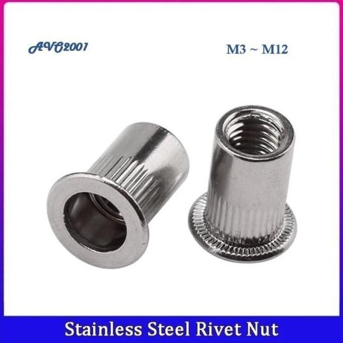 1PACK(100PCS) M3 RIVET NUT STAINLESS / MUR FURNITURE STAINLESS / MUR RIVET M3 STAINLESS SS-304